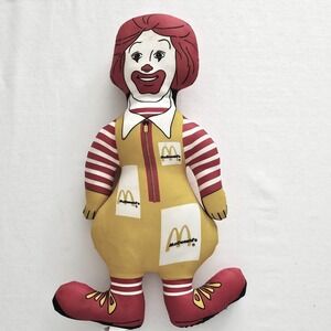 Vintage 1983 Ronald McDonald Plush Doll 14‎ Inch Advertising Toy Collectible